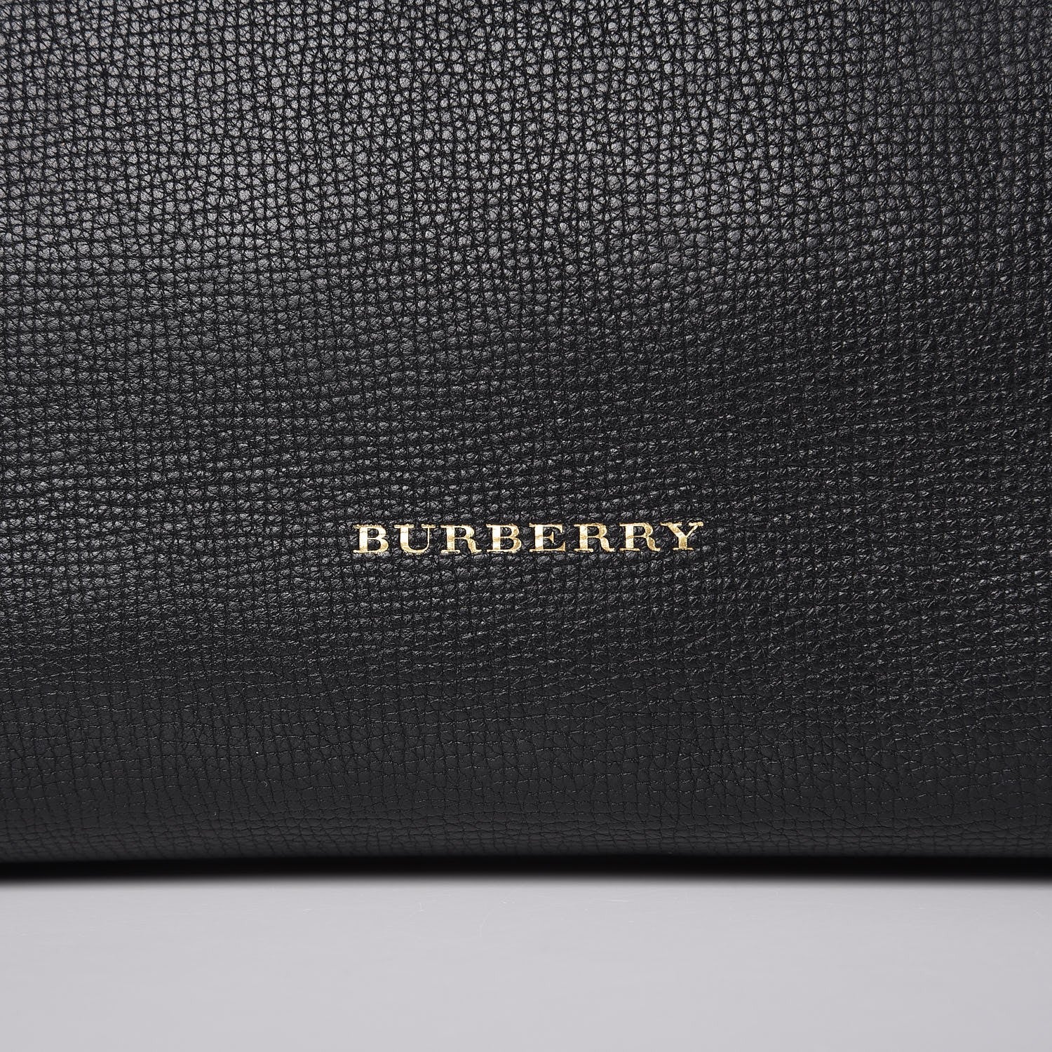 Burberry Derby Calfskin House Check Medium Welburn Tote Black 15 of 15