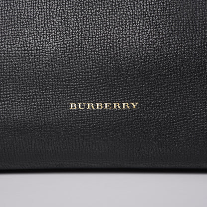 Burberry Derby Calfskin House Check Medium Welburn Tote Black 15 of 15