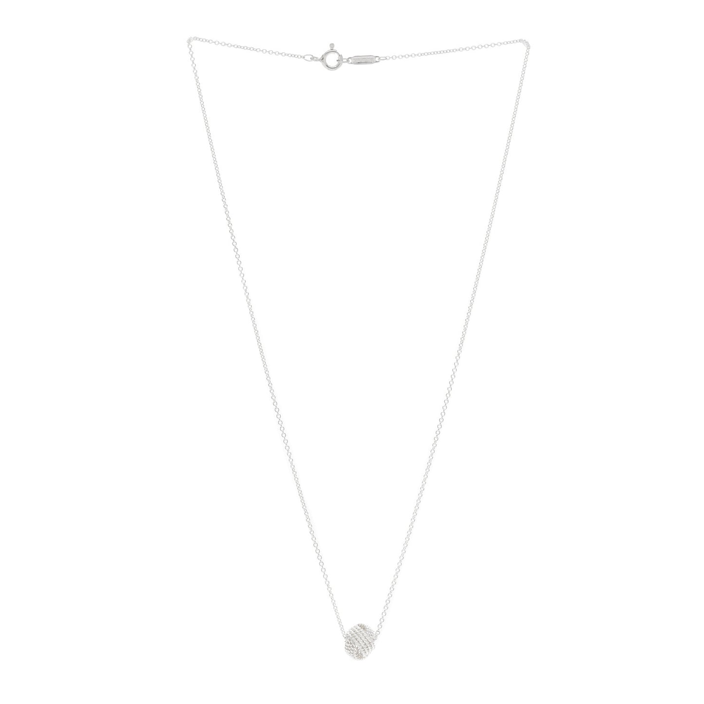 Sterling Silver Twist Knot Pendant Necklace