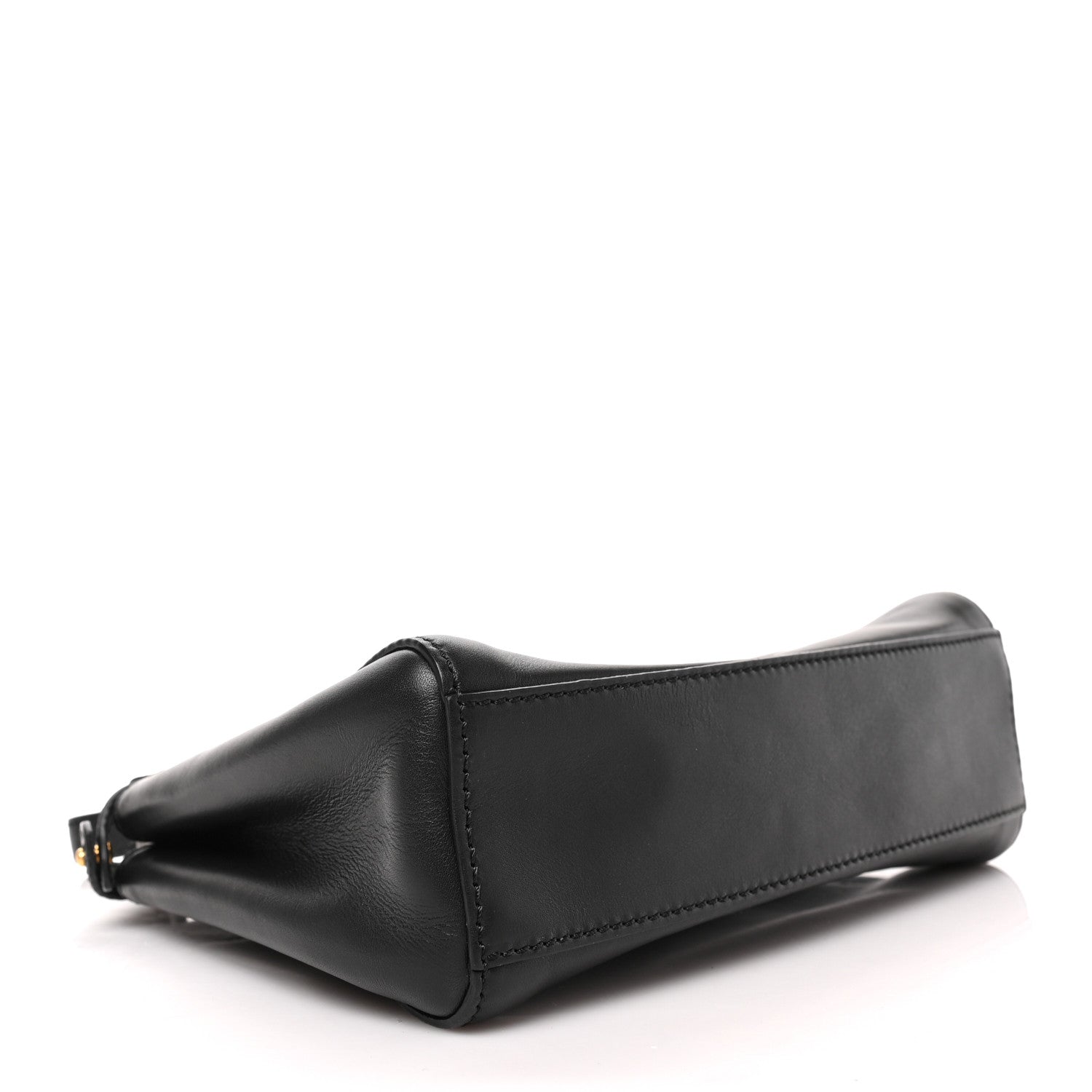 Fendi Vitello Saddle Mini Peekaboo Iconic Satchel Black 4 of 8