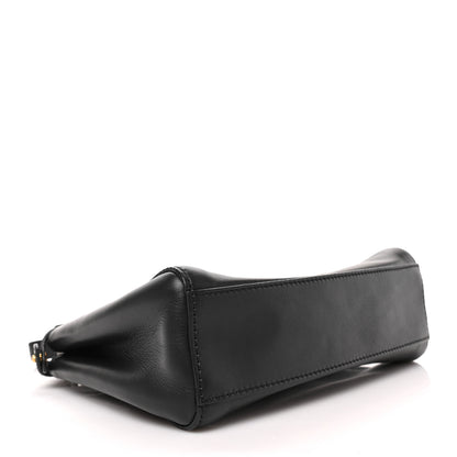 Fendi Vitello Saddle Mini Peekaboo Iconic Satchel Black 4 of 8