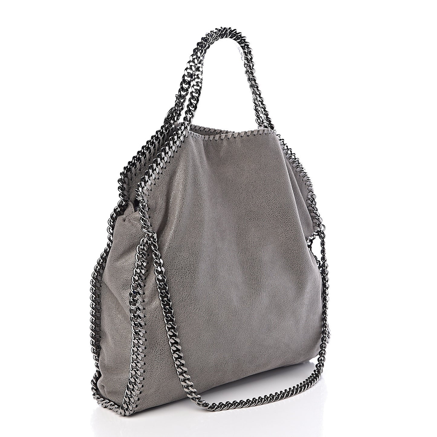 Shaggy Deer Falabella Fold Over Tote Grey