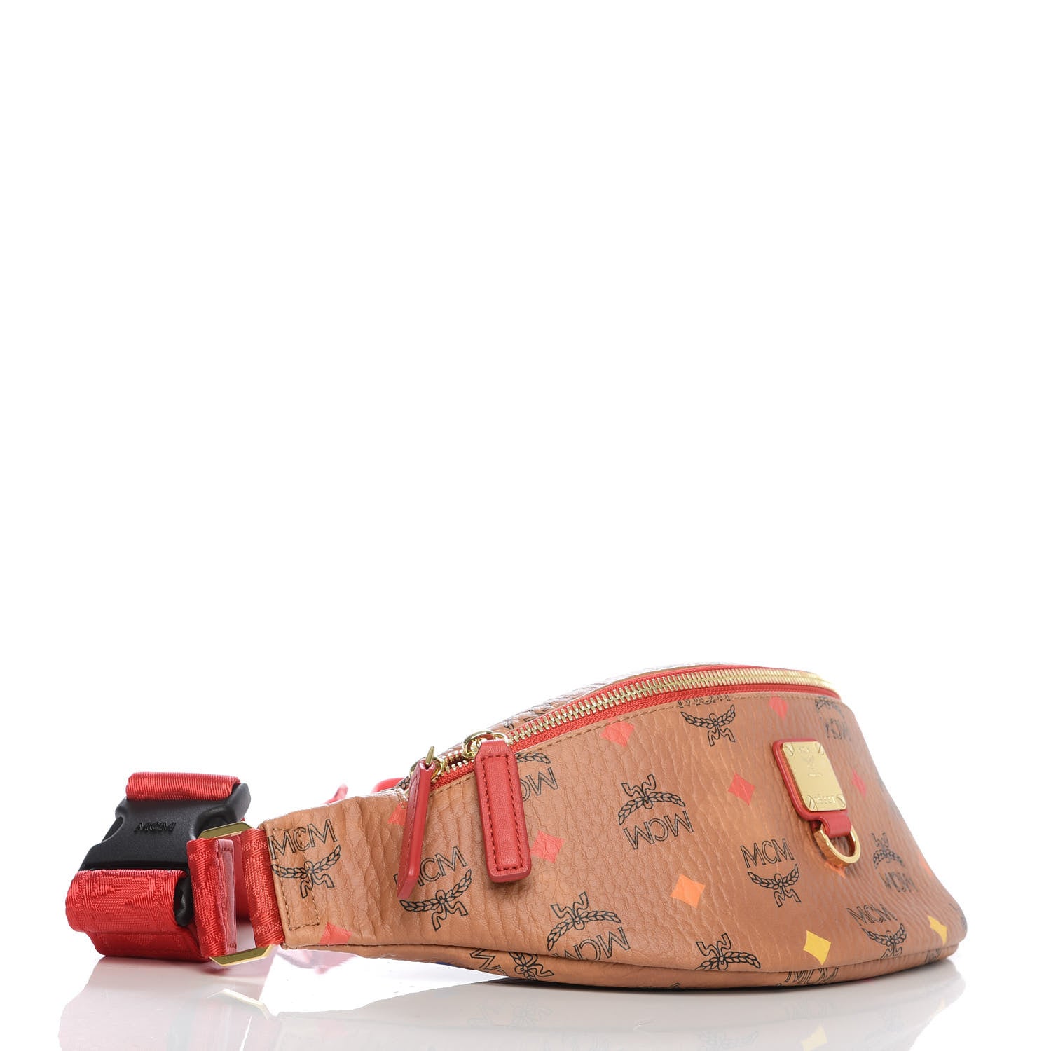 MCM Skyoptic Visetos Small Fursten Belt Bag Diamond Cognac 4 of 9