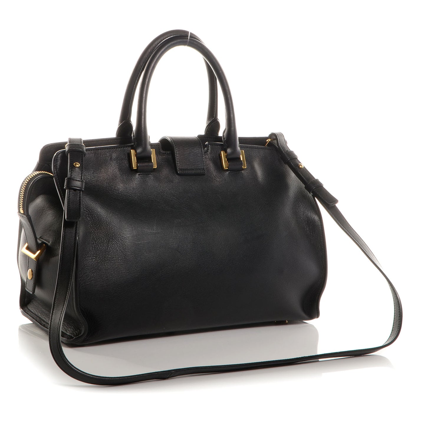 Leather Small Classic Y Cabas Black