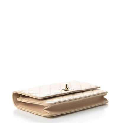 Chanel Lambskin Quilted Trendy CC Wallet On Chain WOC Beige 3 of 11