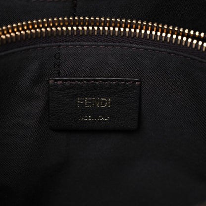 Fendi Vitello King Elaphe Python Print Logo Medium By The Way Boston Bag Miele Scuro Makeup 5 of 11