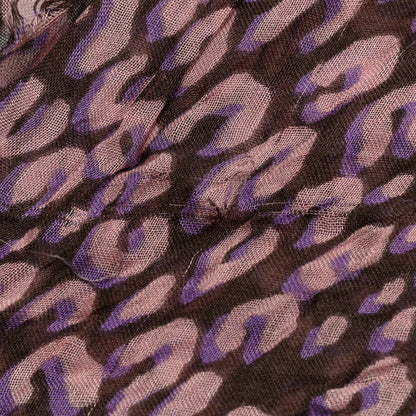 Louis Vuitton Cashmere Silk Leopard Etole Stole Mauve 5 of 6