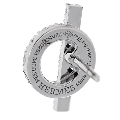 Hermes 18K White Gold Diamond Finesse Earrings 4 of 5