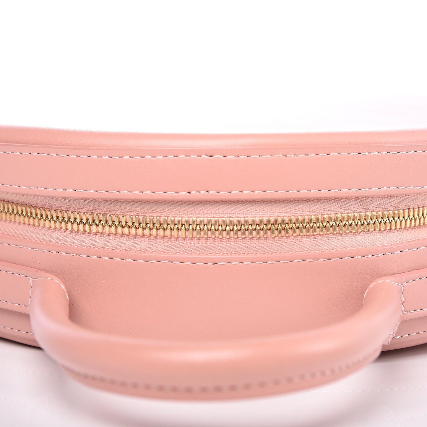 Calfskin Circle Crossbody Bag Light Pink