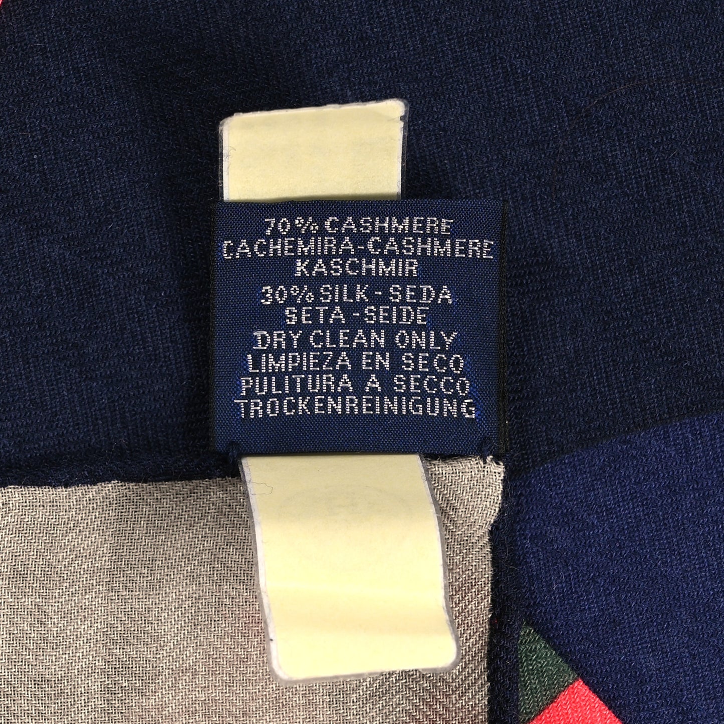 Cashmere Silk Montura De Gaucho Shawl 140 Caban Grege Rose Vif