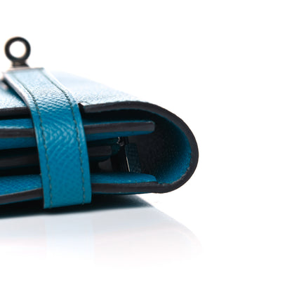 Hermes Epsom Kelly Longue Wallet Bleu Izmir 7 of 13