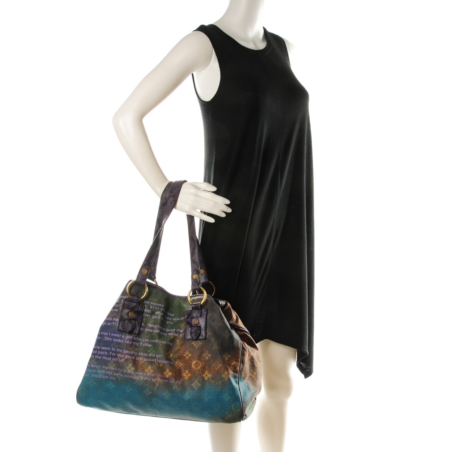 Louis Vuitton Monogram Karung Heartbreak Jokes Tote Violet 2 of 8