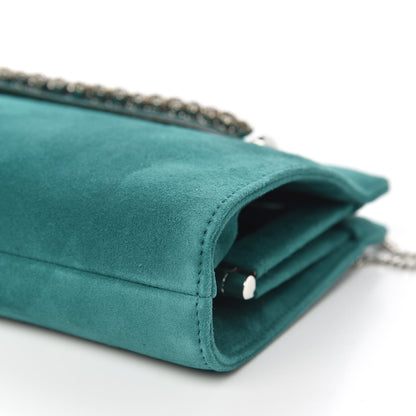 Jimmy Choo Suede Crystal Embellished Venus Clutch Emerald 8 of 9