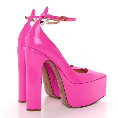 Valentino Garavani Patent Tan-Go 50/155mm Platform Pumps 40 Pink PP 4 of 13