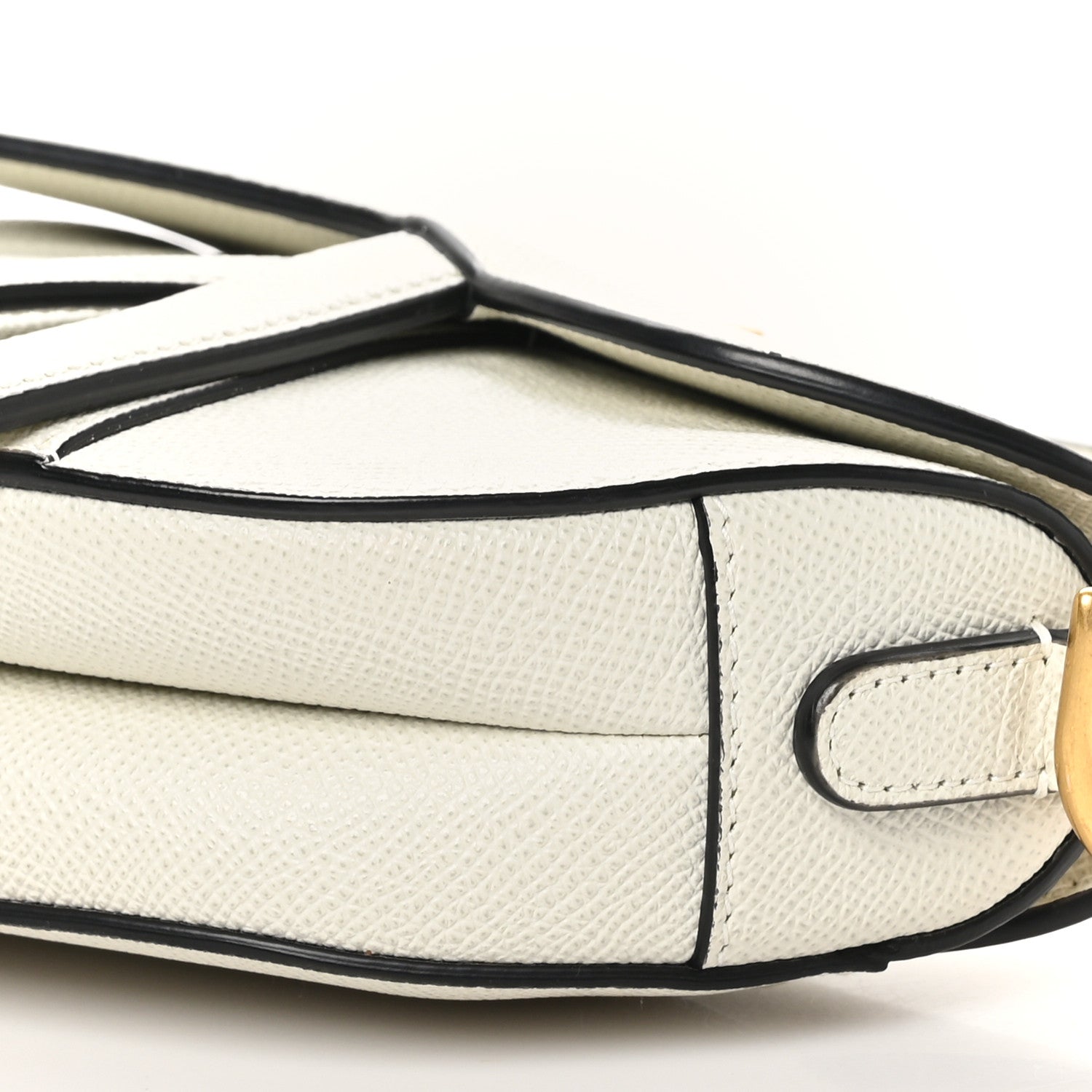 Christian Dior Grained Calfskin Mini Saddle Bag White 10 of 10