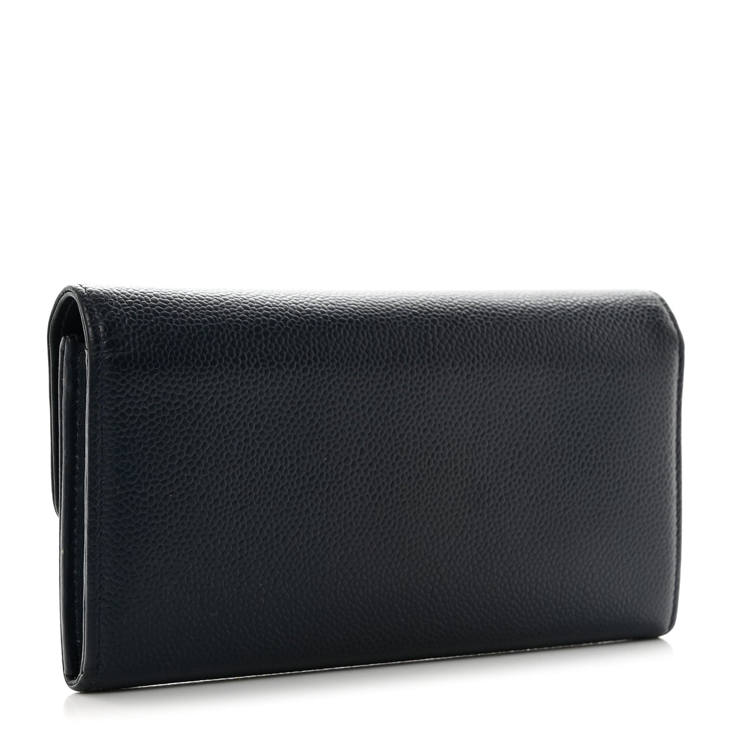 Caviar Timeless CC Large Gusset Flap Wallet Blue