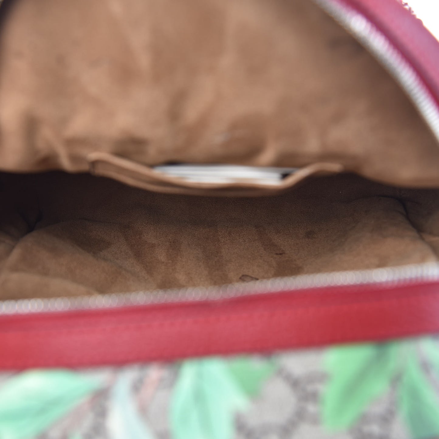 GG Supreme Monogram Tian Web Small Day Backpack Beige Multicolor Red