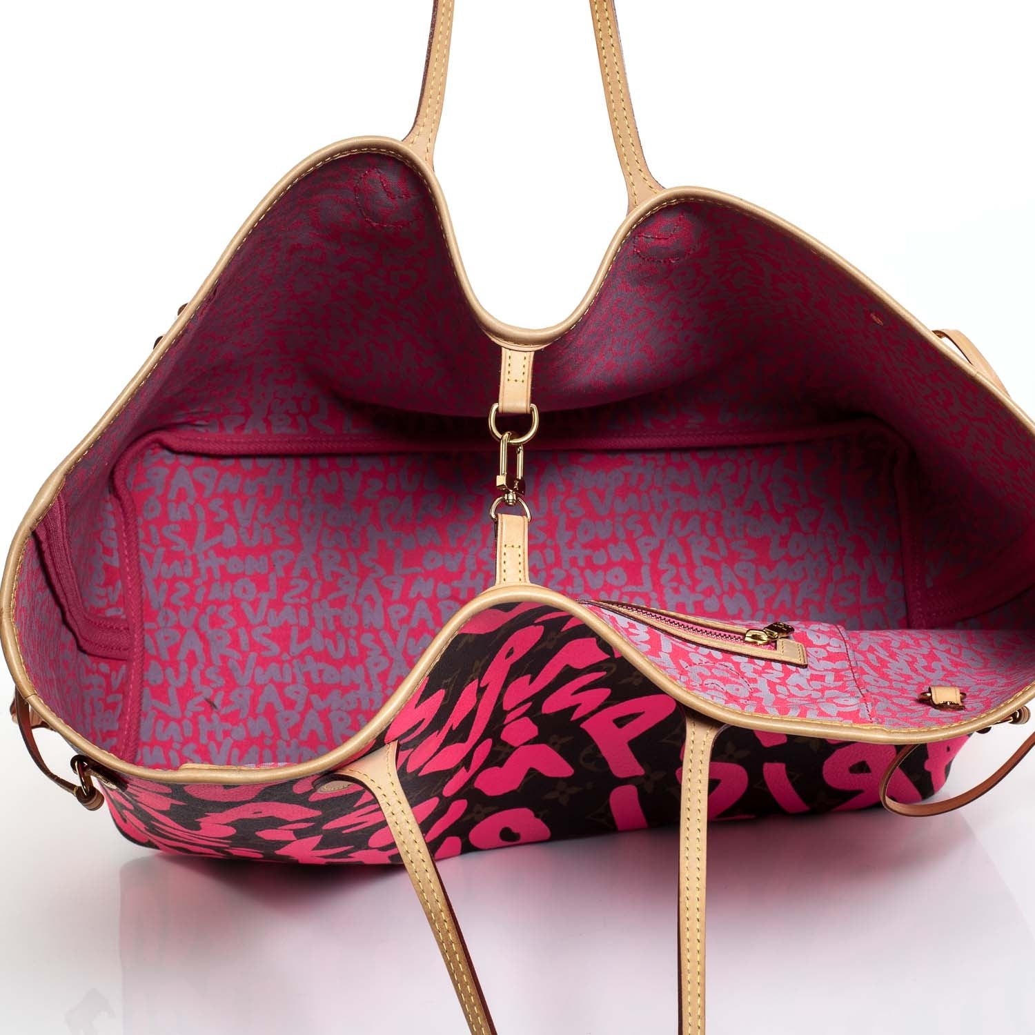 Louis Vuitton Monogram Graffiti Neverfull GM Fuchsia 8 of 10