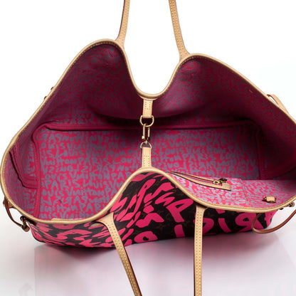 Louis Vuitton Monogram Graffiti Neverfull GM Fuchsia 8 of 10