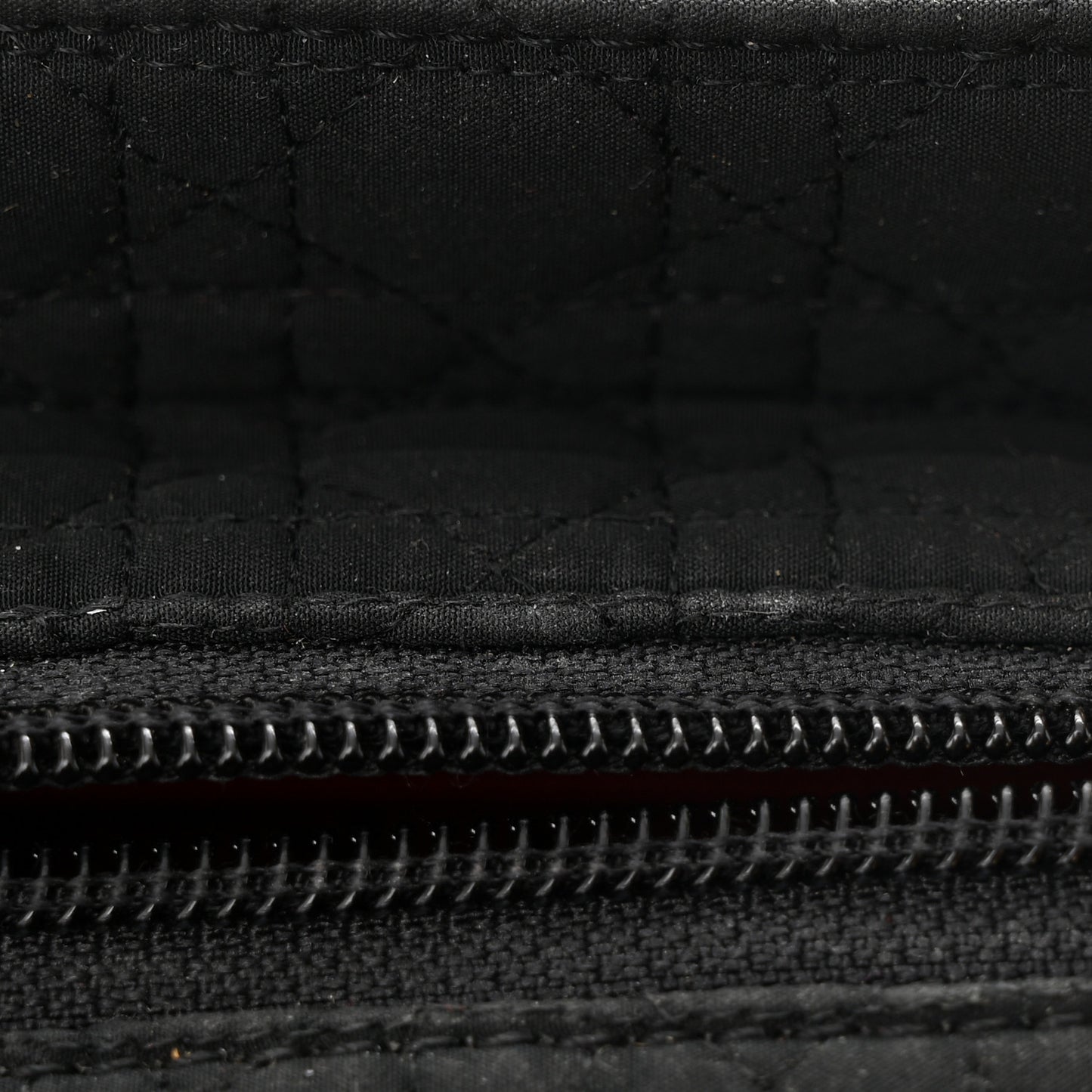 Nylon Cannage Medium Lady Dior Black