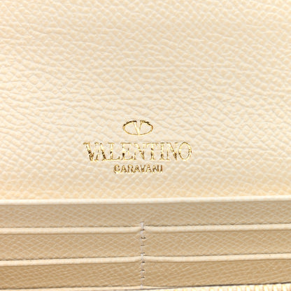 Valentino Garavani Calfskin Rockstud Flip Lock Wallet White 6 of 9
