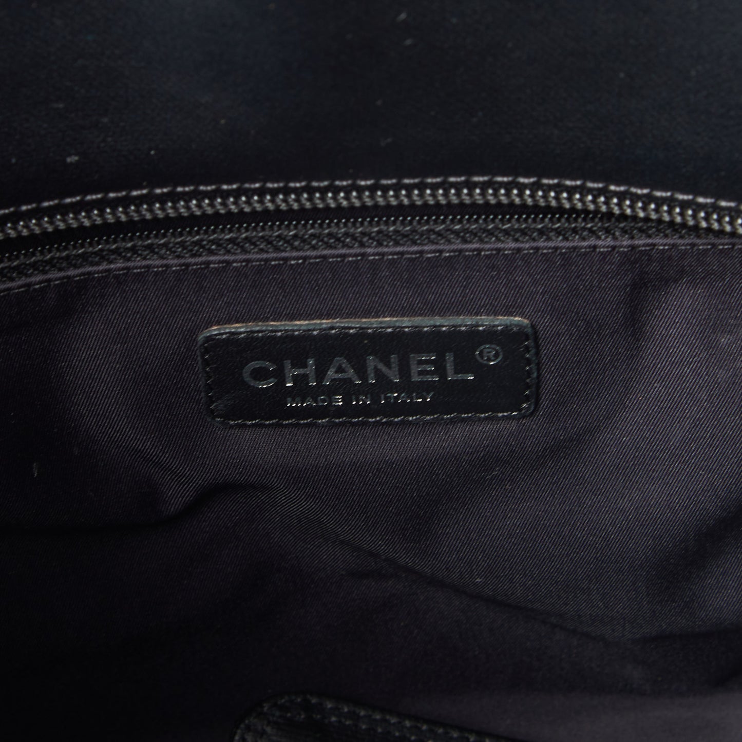Coated Canvas Quilted Large Paris Biarritz Tote Black