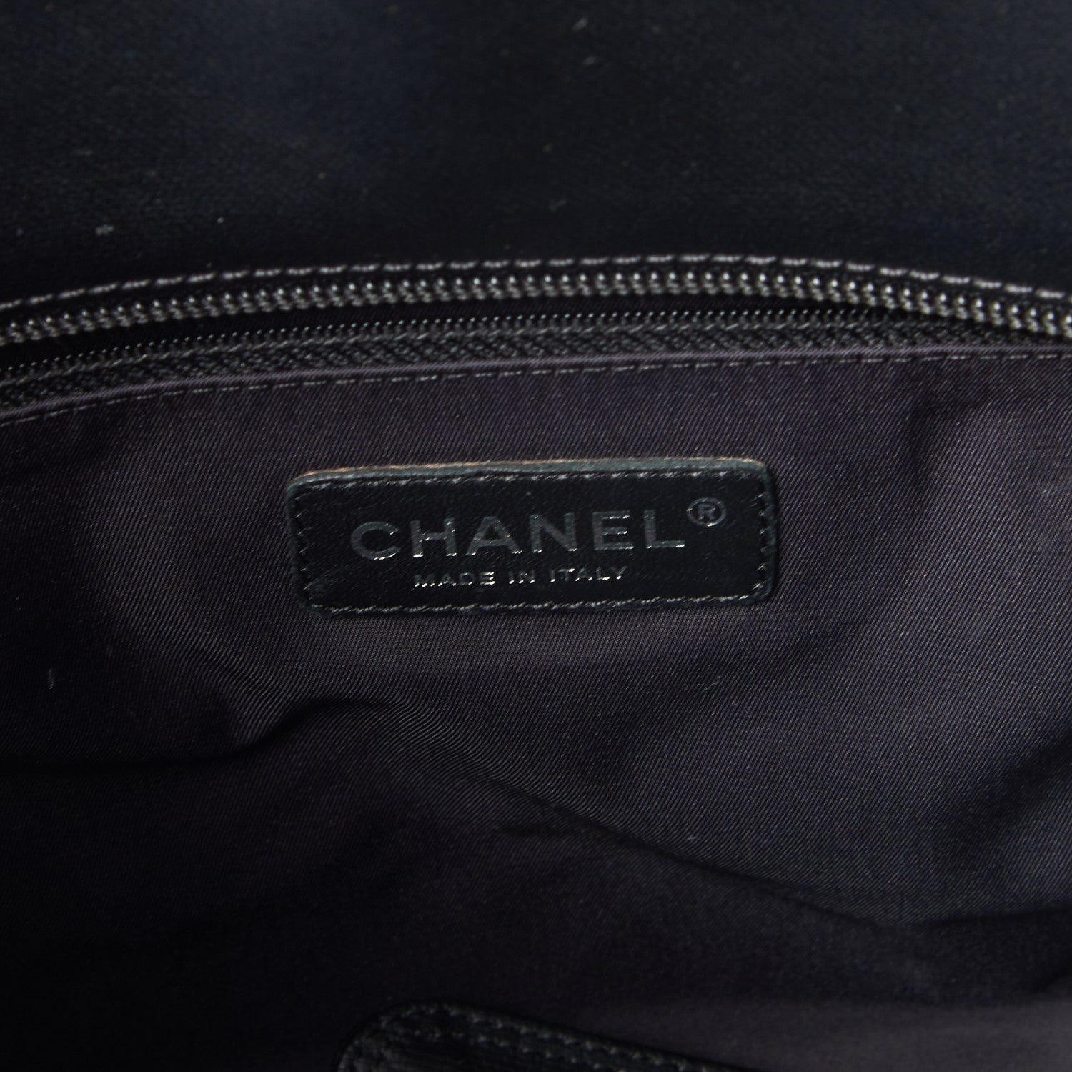 Chanel Coated Canvas Quilted Large Paris Biarritz Tote Black 9 of 12