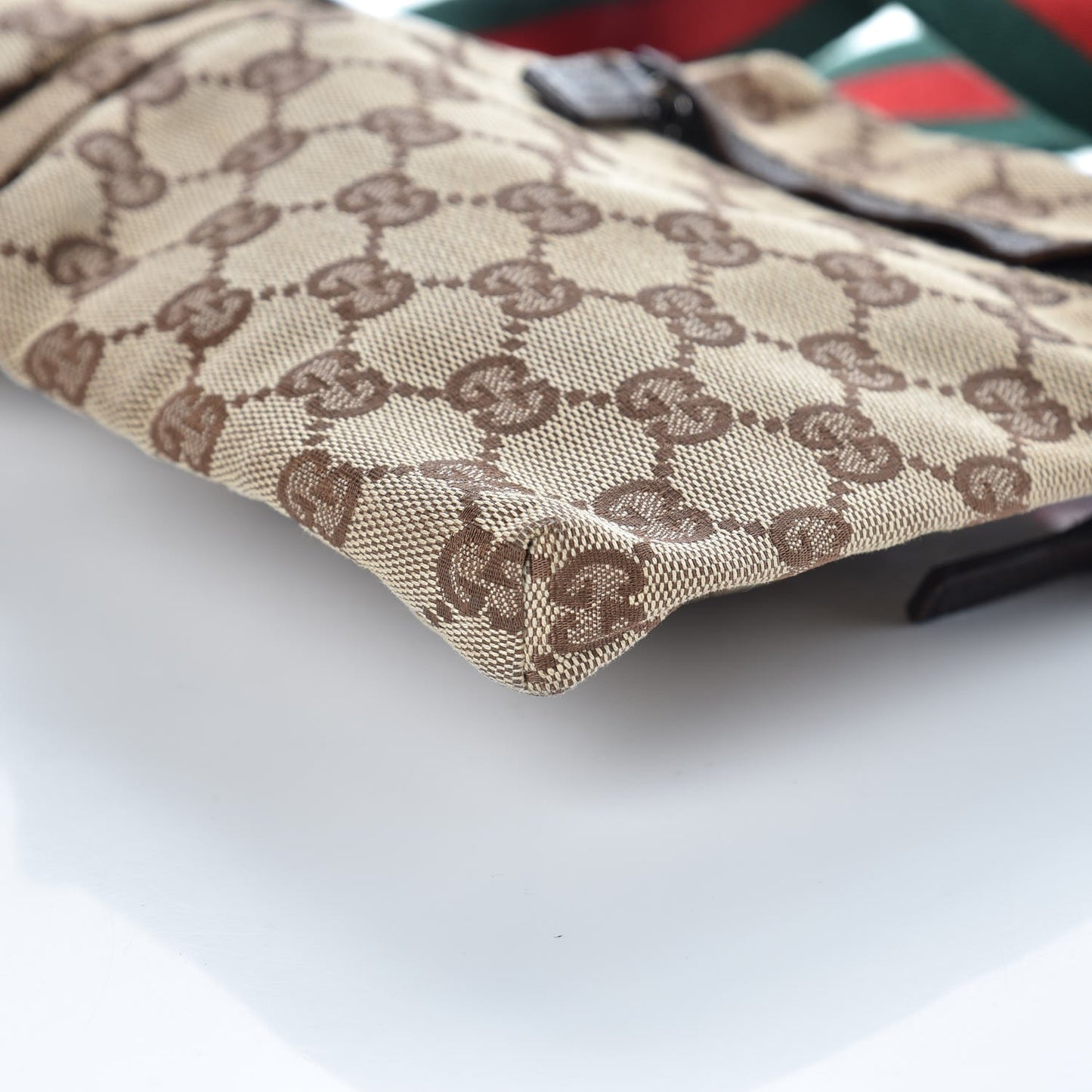 Monogram Web Belt Bag Dark Brown