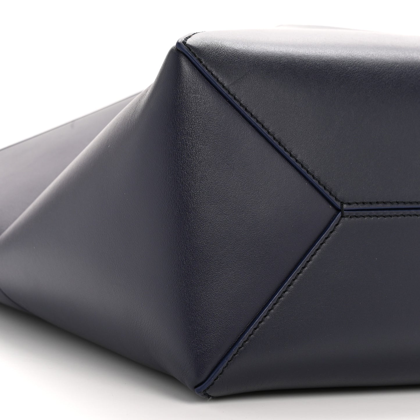 Shiny Calfskin Medium Puzzle Fold Tote Marine