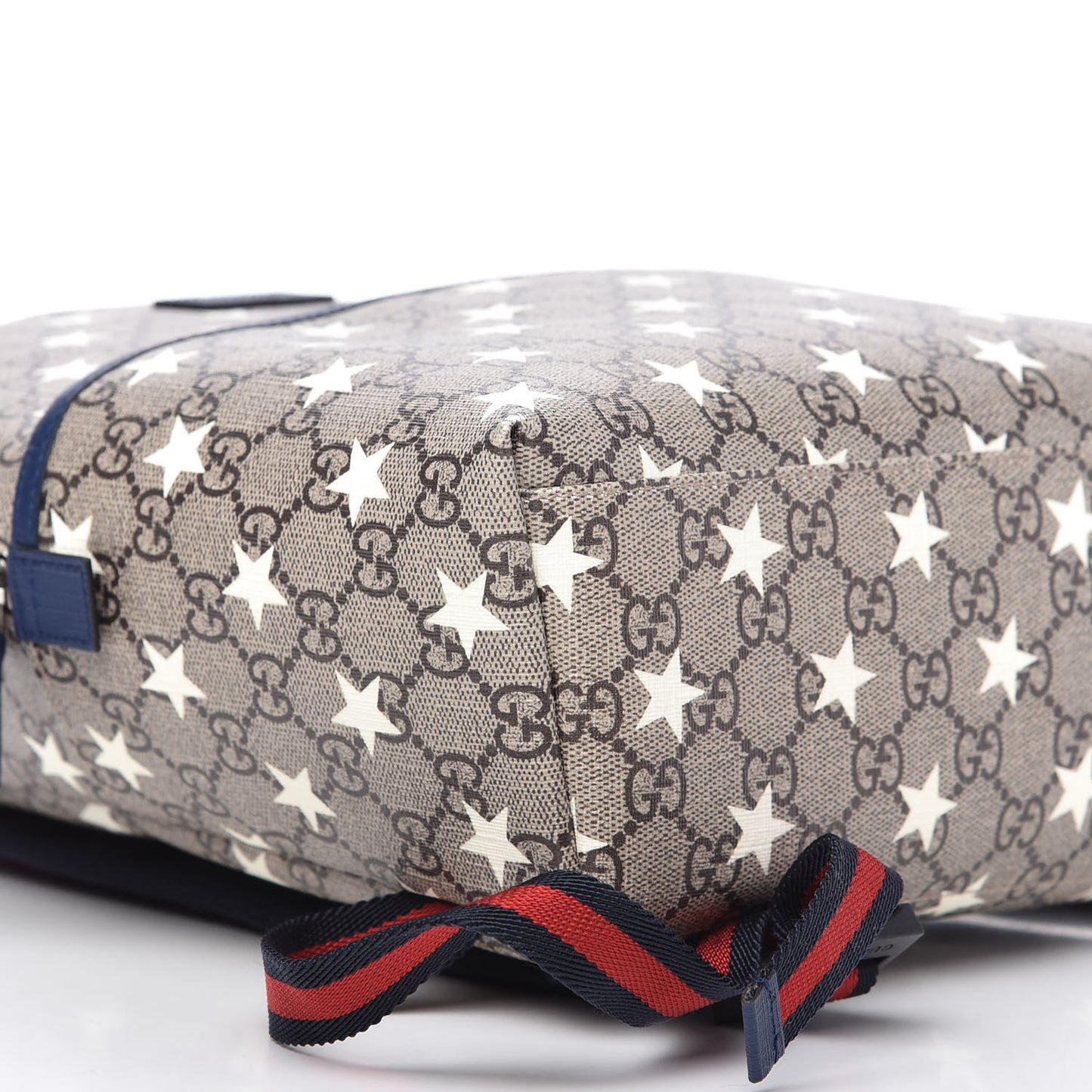 GG Supreme Monogram Stars Childrens Backpack Beige Ebony Yellow Royal