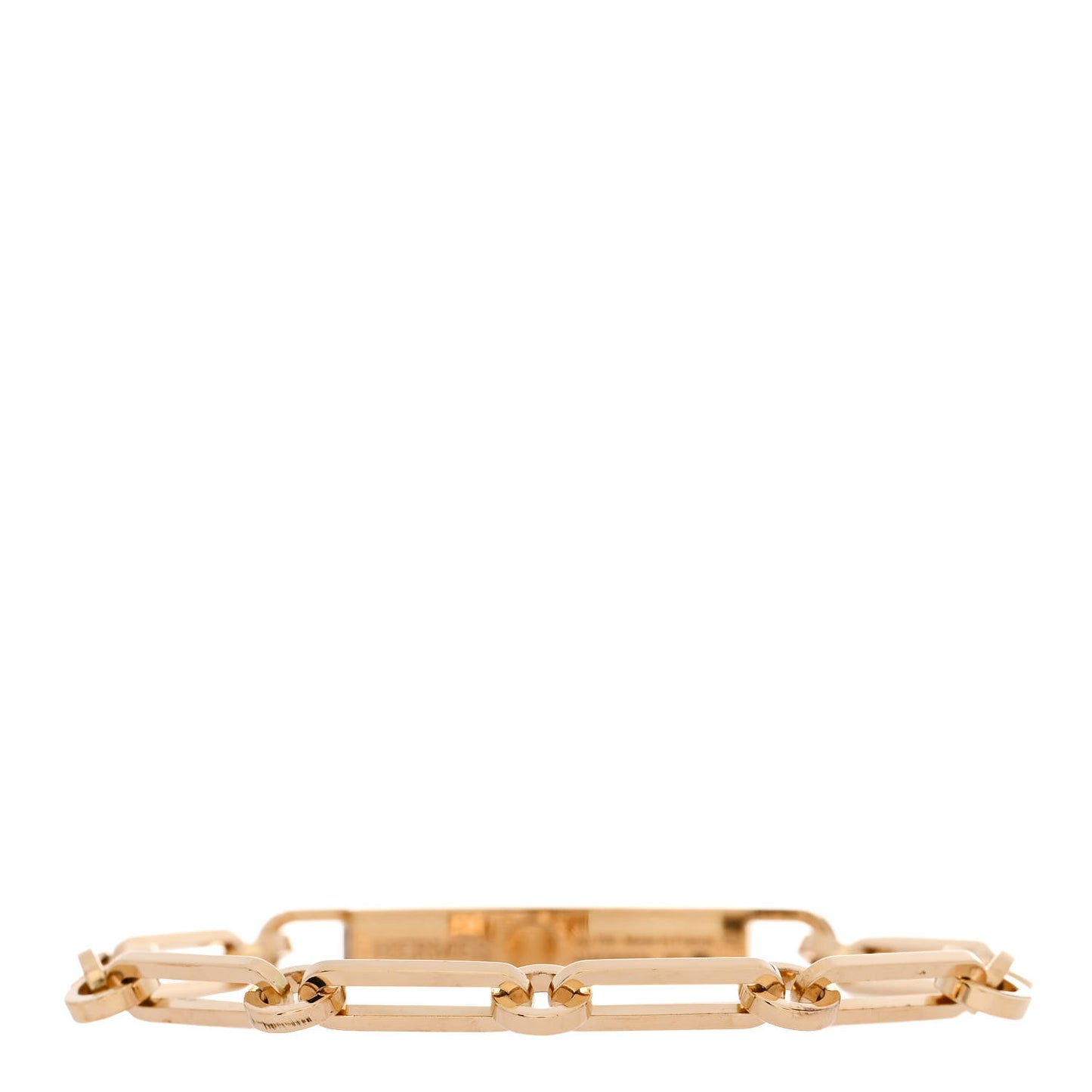 18K Yellow Gold Diamond Pave PM Kelly Chaine Bracelet XS