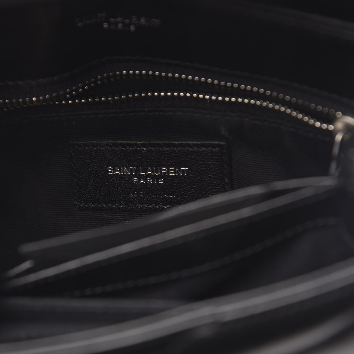 Saint Laurent Calfskin Y Quilted Monogram Toy Loulou Crossbody Bag Black 6 of 10