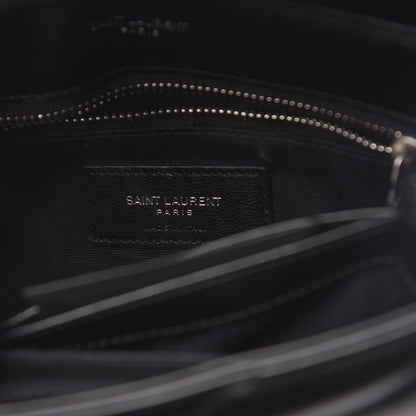 Saint Laurent Calfskin Y Quilted Monogram Toy Loulou Crossbody Bag Black 6 of 10