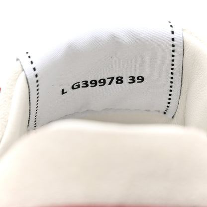 Chanel Suede Kidskin Womens CC Sneakers 39 Burgundy White 6 of 10
