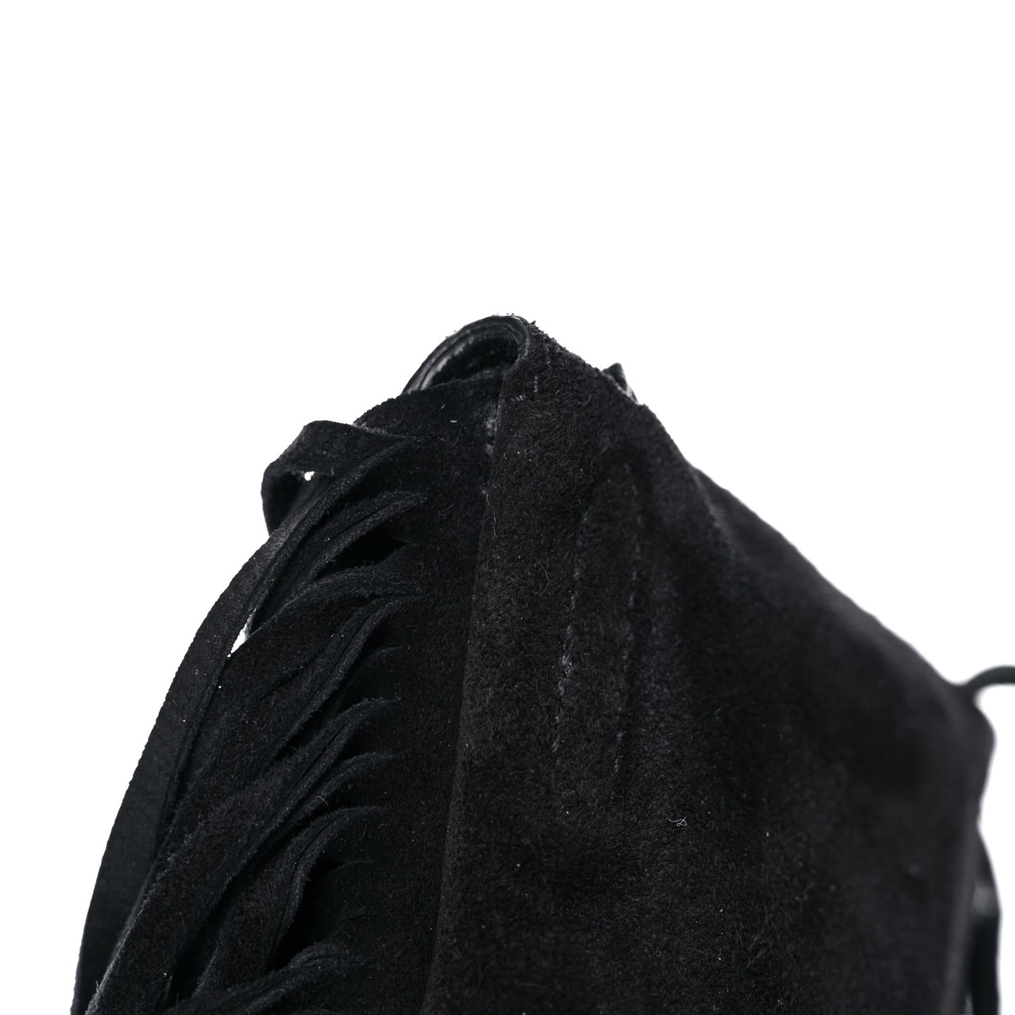 Suede Fringe Toy Monogram Anita Crossbody Bag Black