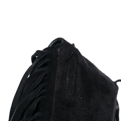 Saint Laurent Suede Fringe Toy Monogram Anita Crossbody Bag Black 12 of 12
