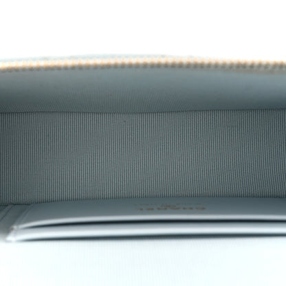 Chanel Caviar Quilted Top Handle Slim Vanity With Chain Light Blue 5 of 11