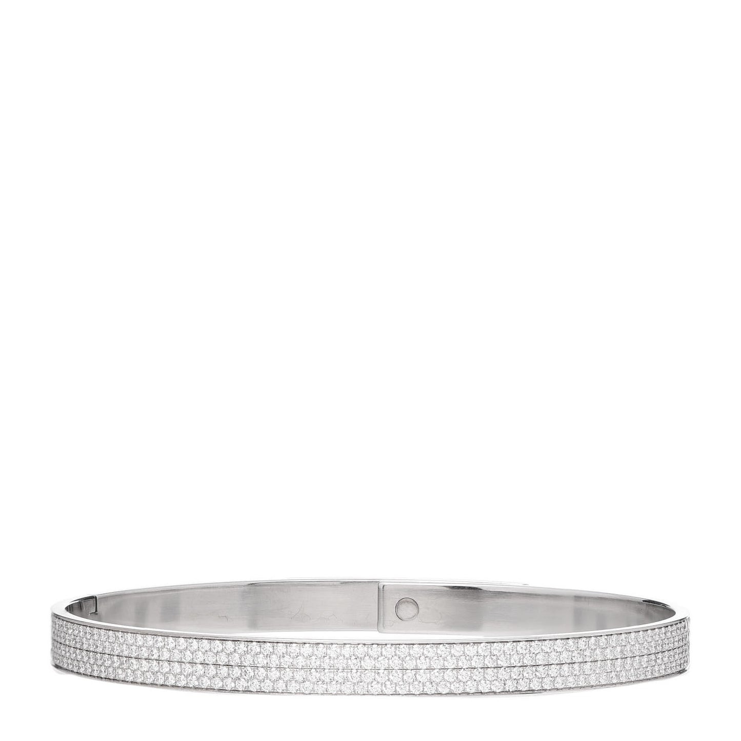 18K White Gold Diamond PM Kelly Full Pave Bracelet LG