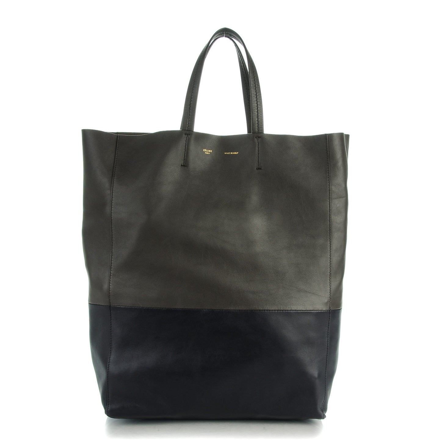 Smooth Lambskin Vertical Bi-Cabas Anthracite