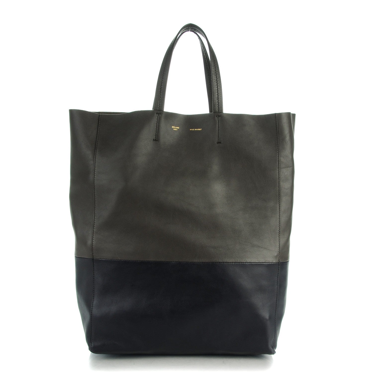 Celine Smooth Lambskin Vertical Bi-Cabas Anthracite 1 of 7