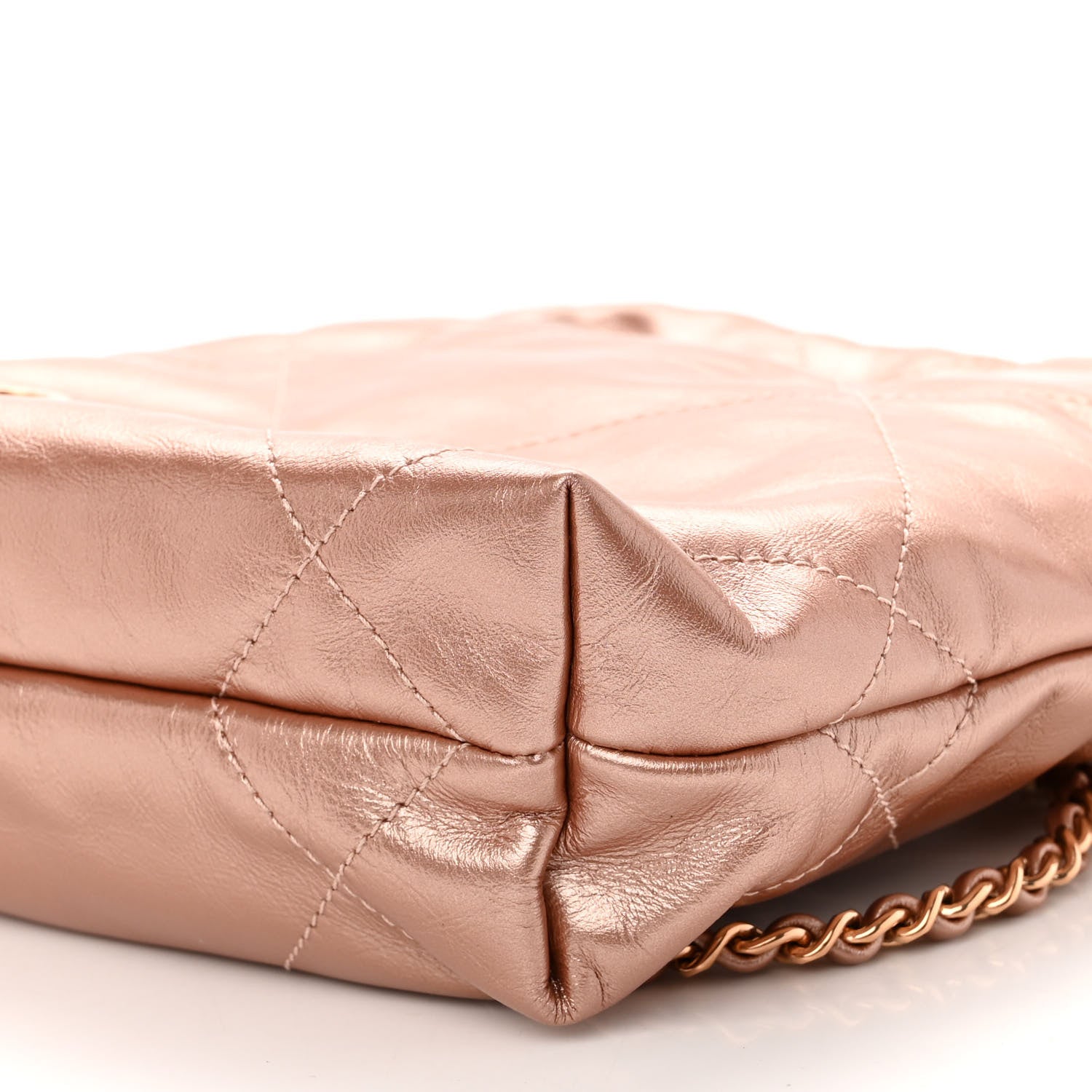 Chanel Metallic Calfskin Quilted Mini Chanel 22 Copper 9 of 9