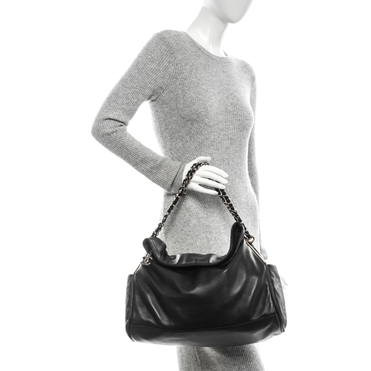 Chanel Lambskin Large Ultimate Soft Tote Black 2 of 7