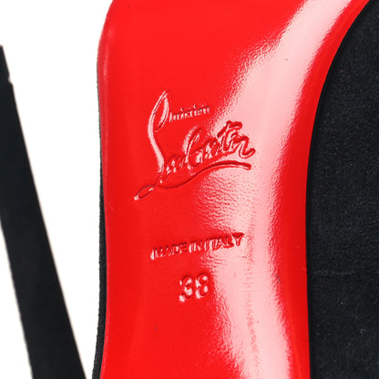 Christian Louboutin Suede Lock Kate Botta 100 Knee High Boots 38 Black 6 of 6