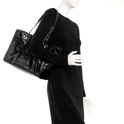 Chanel Glazed Calfskin Small Deauville Tote Black 2 of 7