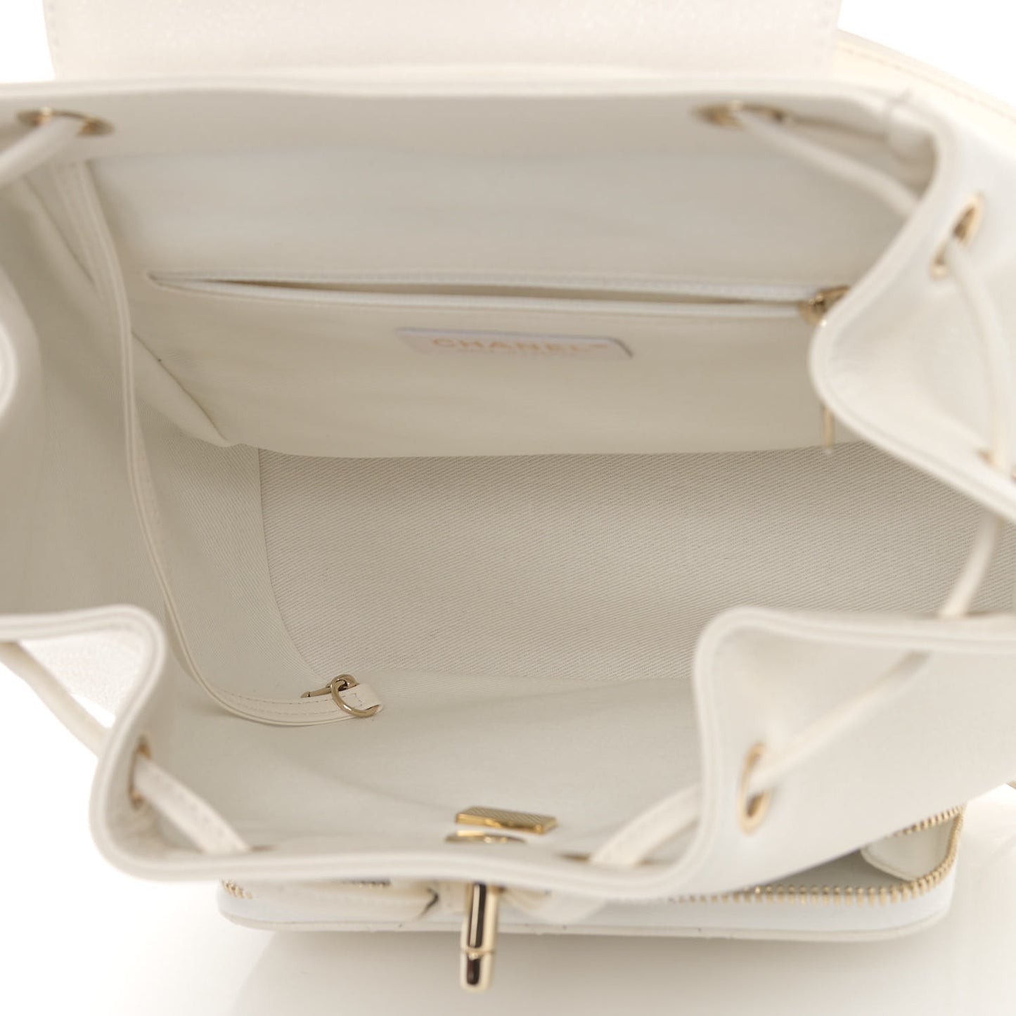 Caviar Quilted Business Affinity Backpack White