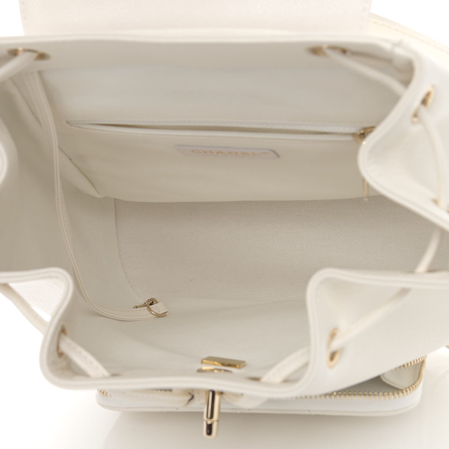 Chanel Caviar Quilted Business Affinity Backpack White 5 of 10