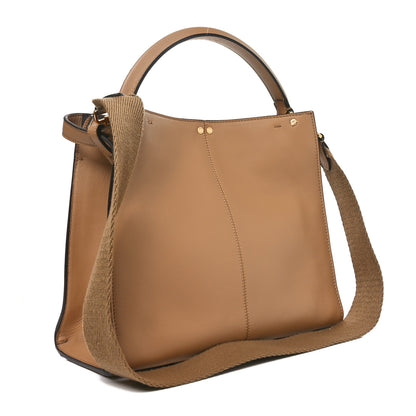 Fendi Vitello Seta Nabuck Pequin Medium Peekaboo X-Lite Cuoio Tabacco Moro 3 of 9