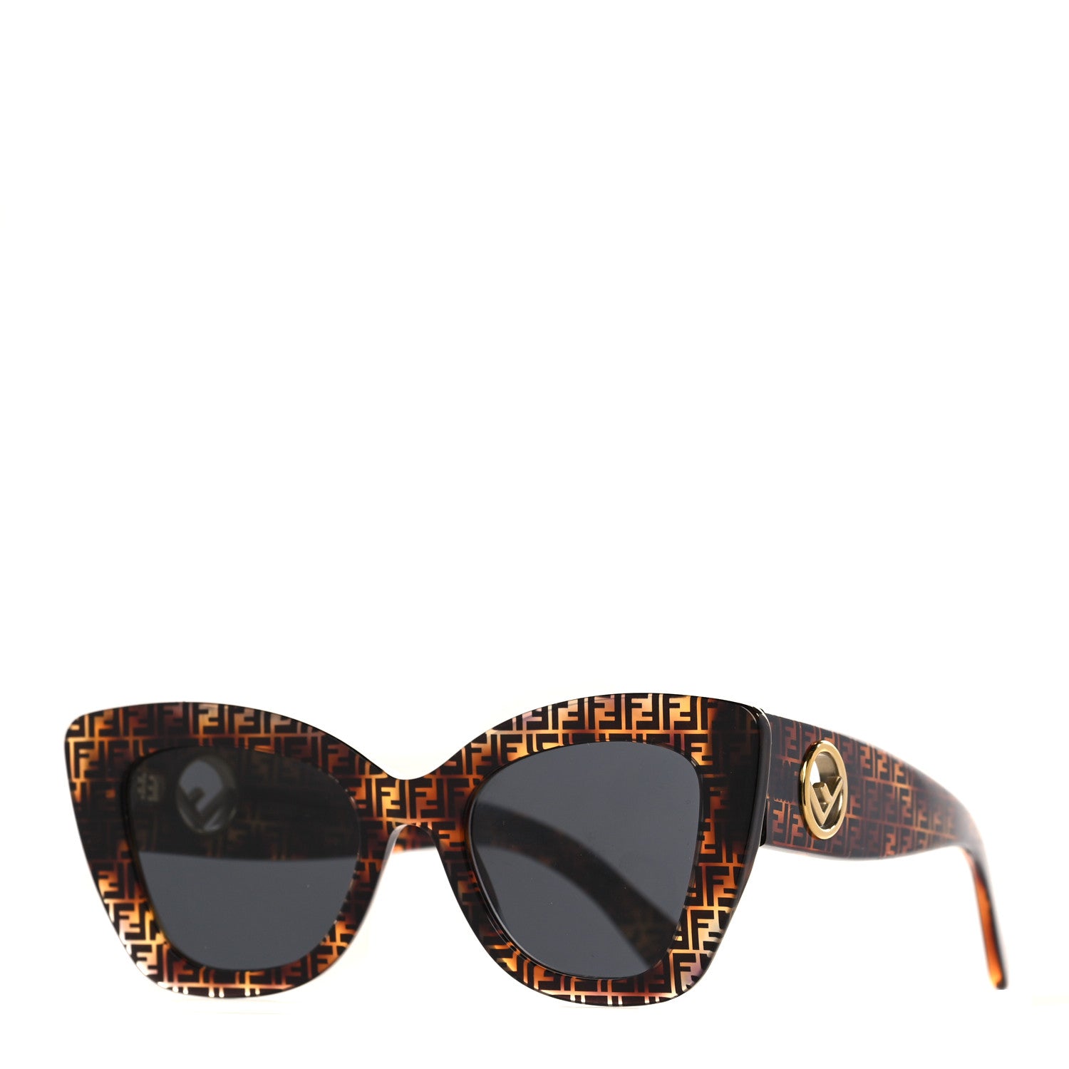 Fendi Acetate F is Fendi FF 51mm Cat Eye Sunglasses 0327/S Tortoise Camouflage 1 of 6