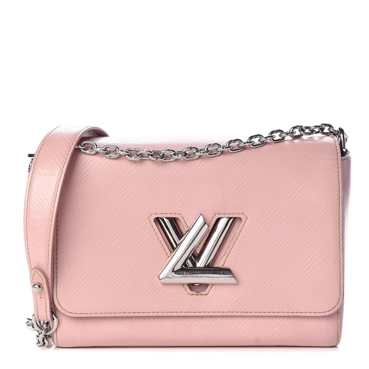 Epi Twist Shoulder Bag MM Rose Ballerine
