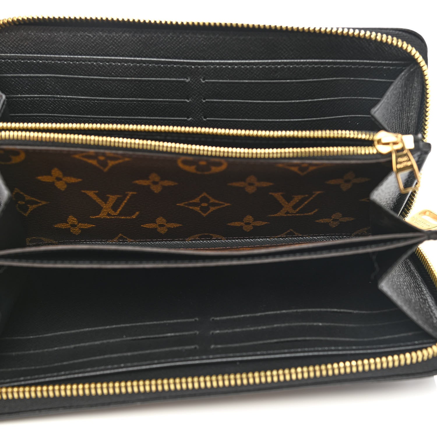 Louis Vuitton Monogram Zippy Retiro Wallet Black 5 of 9